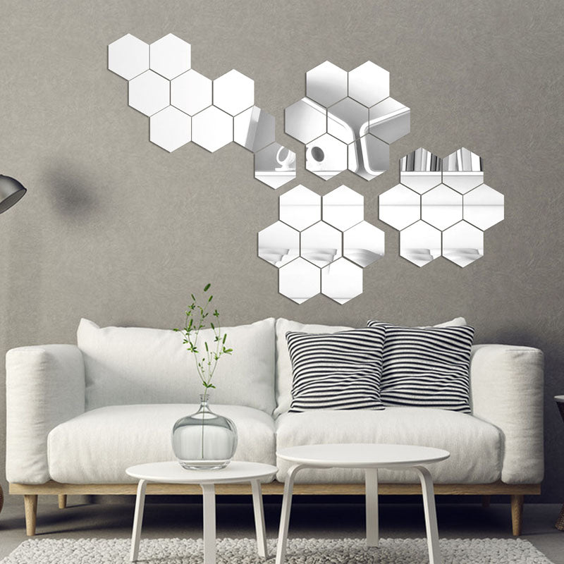 💥Espejos Decorativos hexagonales 30  piezas 💥Adhesivo💥