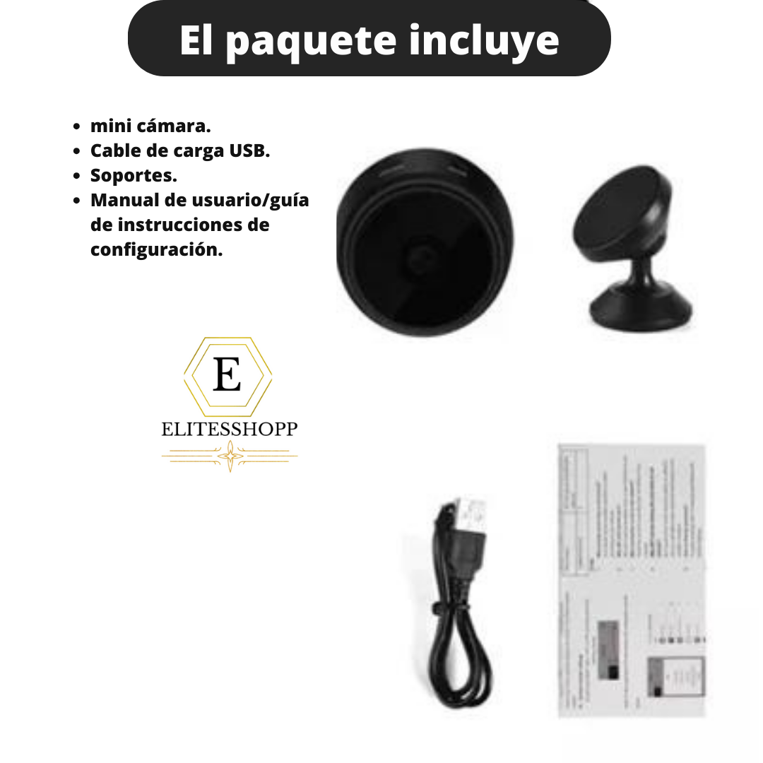 Mini cámara de vídeos HD A9📸WIFI✨ Inalámbrica🙌